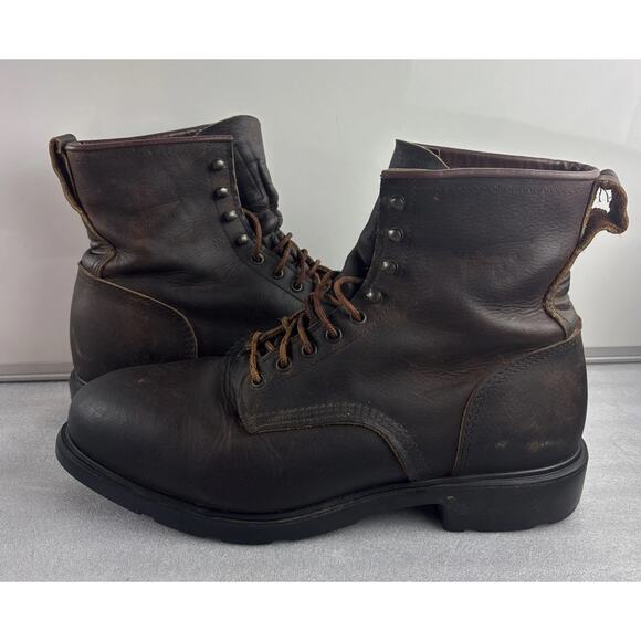 Red Wing Mens 4451 Diamond Back Supersole Steel Toe Logger Boots 13 D USA Made main image 13